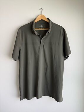 Rhone Tech Polo XL Olive Green Performance Stretch Shirt
